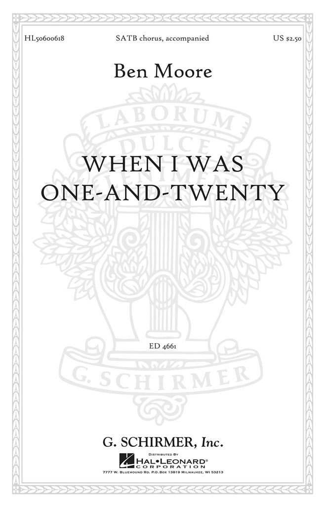 When I was one-and-twenty